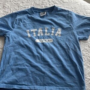 Harlowe Blue Cropped T-Shirt